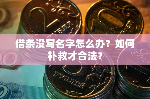 北京借条没写名字怎么办？如何补救才合法？