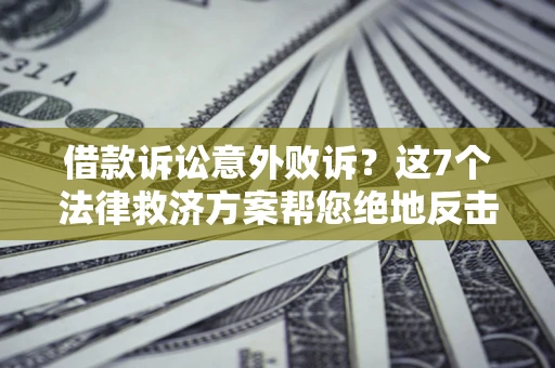 北京借款诉讼意外败诉？这7个法律救济方案帮您绝地反击！