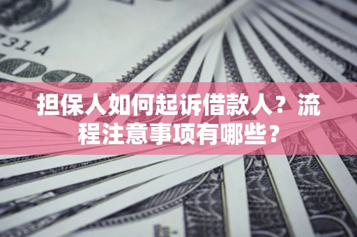 北京担保人如何起诉借款人？流程注意事项有哪些？
